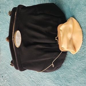 Vintage Tina Elegant Black and Gold Women's Bag